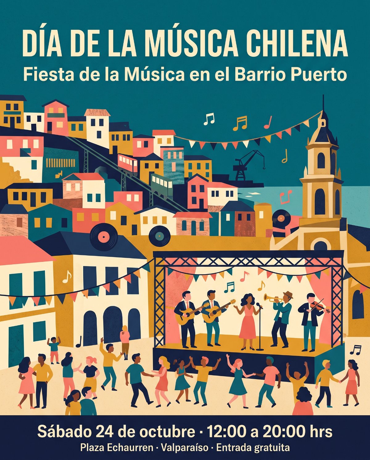 Valparaíso le canta al Día de la Música Chilena: este sábado el Barrio Puerto se llena de escenarios gratuitos