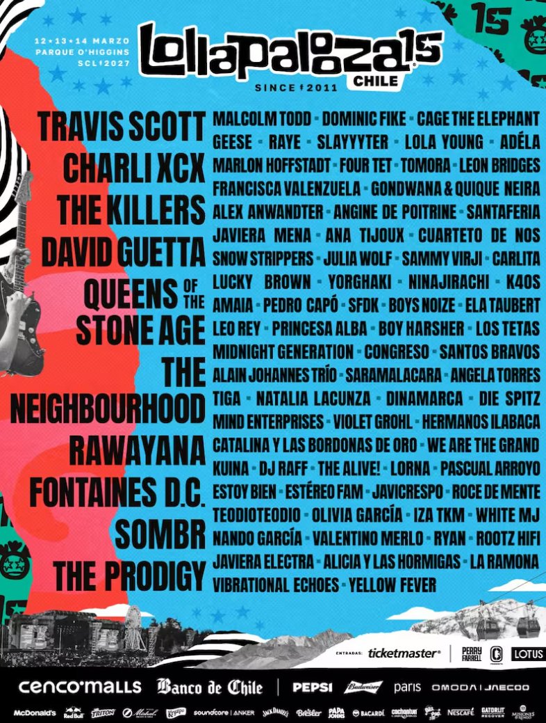 Lollapalooza 2027 en clave local: los chilenos que hay que escuchar antes de marzo